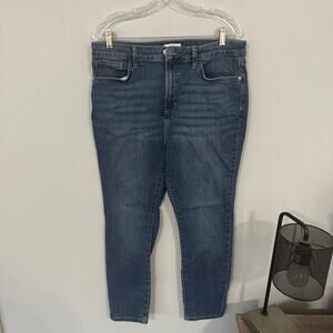 LC Lauren Conrad High Rise Skinny Jeans Medium Wash Women's Plus Size 16 Cotton